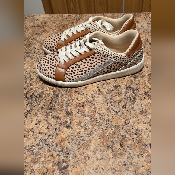 torrid Shoes - torrid Tan Leopard Print Brown Sneakers Polka Dot Glitter Casual Tennis Shoe